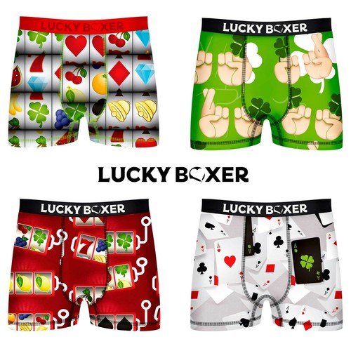 LUCKY BOXER packs Boxers hombre homme calzoncillos microfibra estampado |  eBay