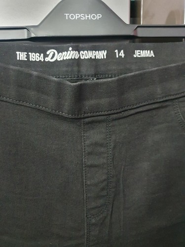 Pantalones de mezclilla elásticos negros Denim Company para mujer UK14 EU42 US10 - Imagen 5 de 8