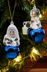 Vtg Nativity Christmas Tree Ornaments Holy Family Jingle Buddies Bells 2003