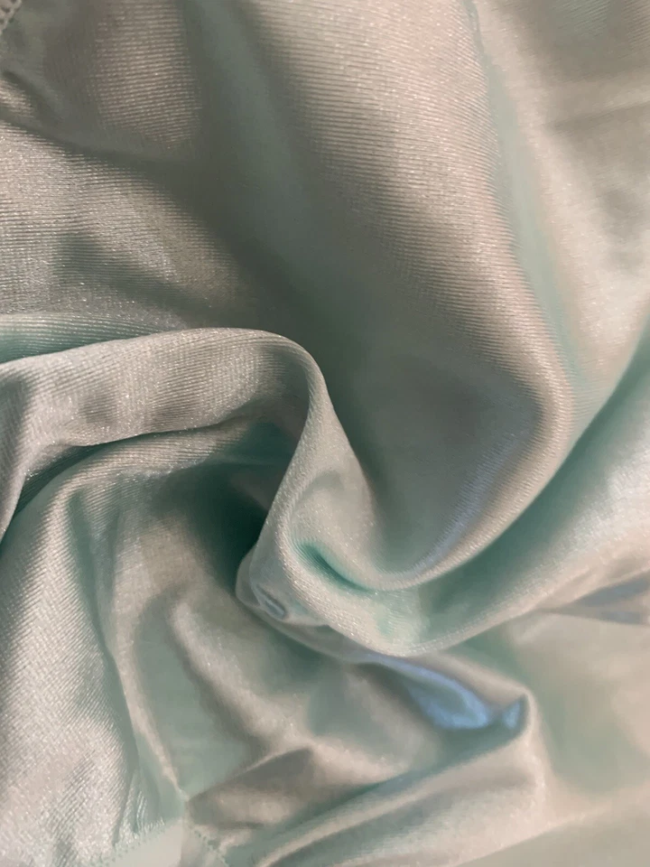 vtg nwot silky Liquid satin Blue Green Mint high gloss brief sissy panties sz 9 - Image 2 of 4