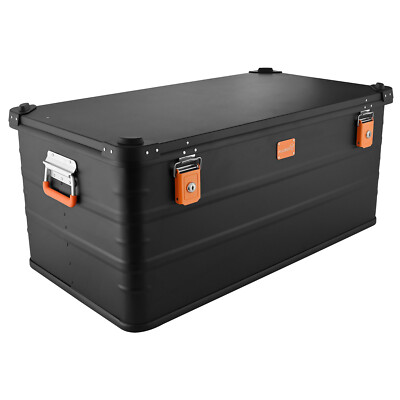 ALUBOX  E141B Schwarz Alukiste Transportbox Werkzeugkiste Truhe 91 x 50 x 40 cm