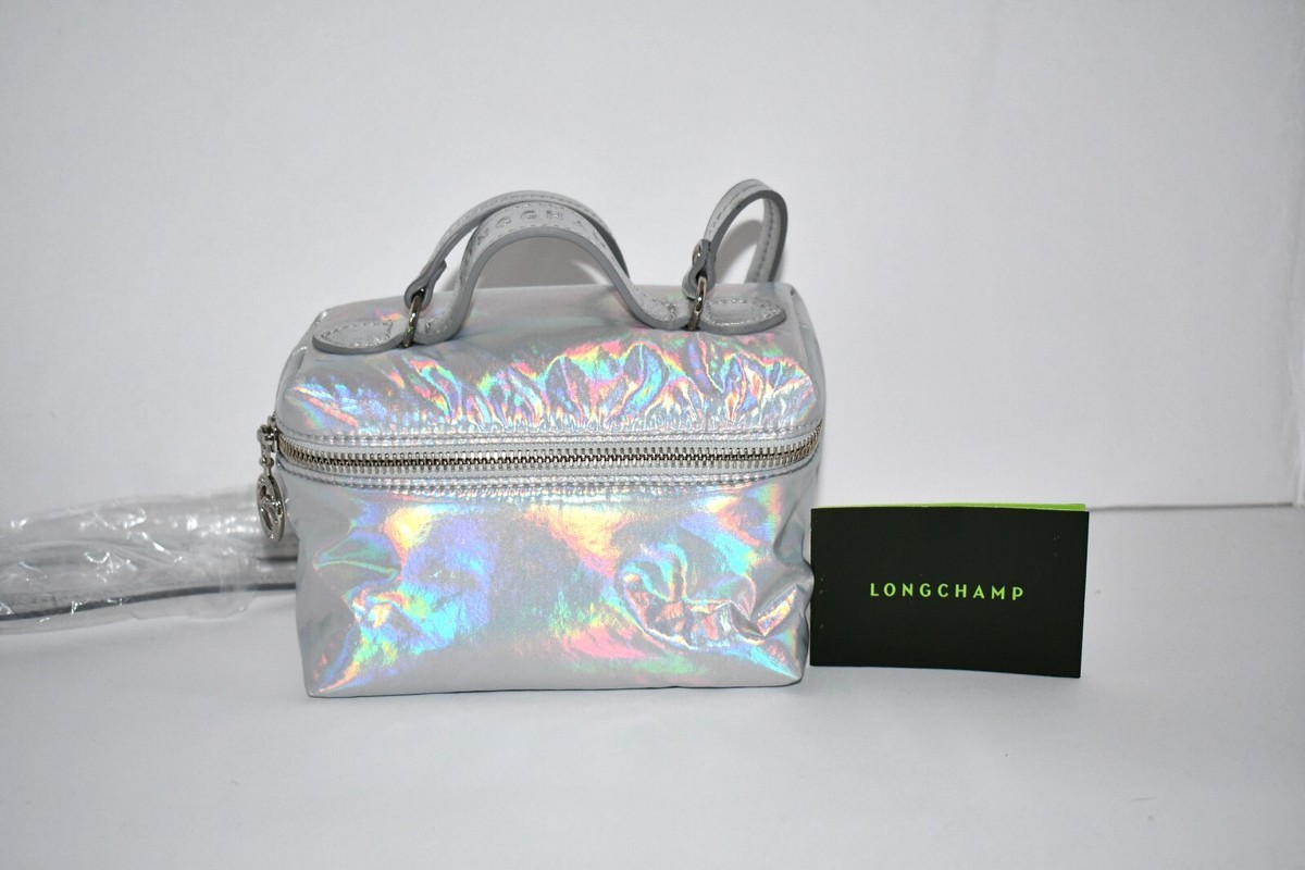 Longchamp Le Pliage Futuristic XS Vanity Crossbody in Silver
