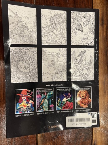 Awesome Dragons Adult Coloring Book Bloobia Press- M - Picture 2 of 2