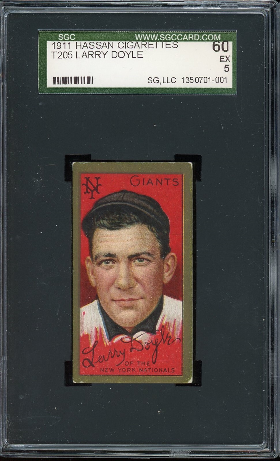 Larry Doyle Baseball Cards 1911 T205 Gold Border trading card — raw and PSA graded price guide