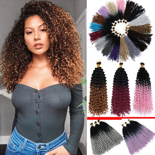15" Deep Water Wavy Hair Twist Crochet Marley Bob Braids Braiding Hair Extension - Picture 2 of 32