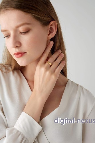 18K Gold Plated Silver Rose Gold Stainless Steel Wedding Band Brithday Gift - Picture 39 of 42