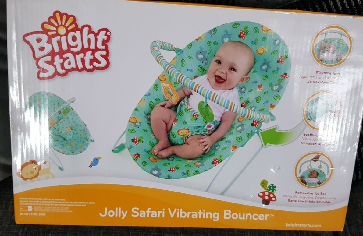 bright starts kaleidoscope safari vibrating bouncer