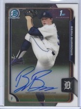 BEAU BURROWS 2015 BOWMAN CHROME 1ST PROSPECT ON CARD AUTO #BCA-BB