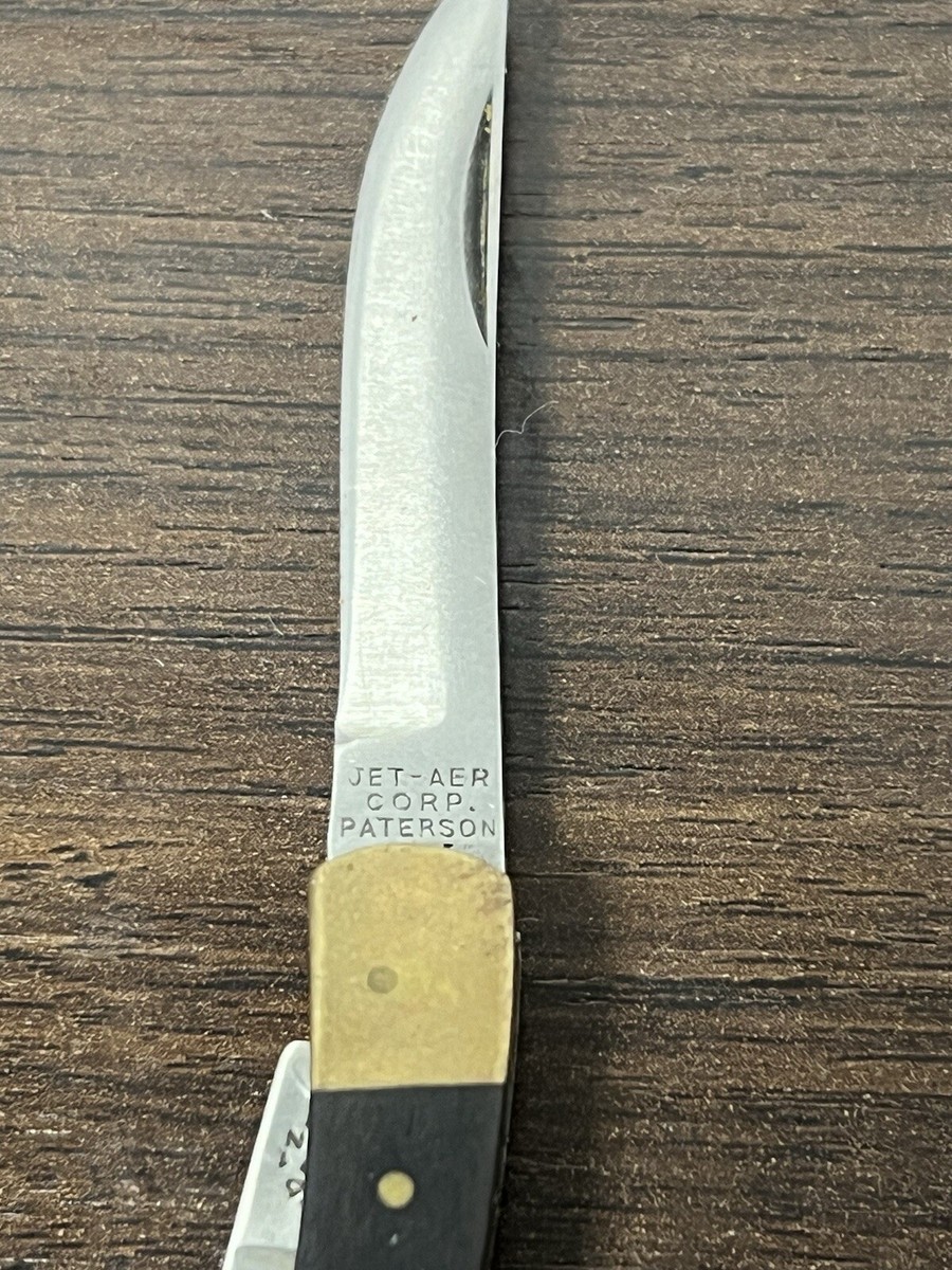 VINTAGE Jet Aer Corp G-96 No. 991 Lockback 2 Blade Folding Pocket