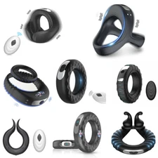 Rechargerable Men Penis Stretcher Girth Enhancer Extender Ring Delay Ejaculation