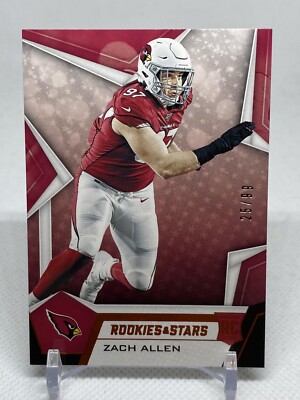 Zach Allen 2019 Panini Rookies & Stars RC Orange Parallel SN 25/99