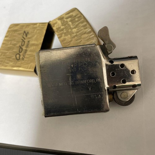 Zippo Accendino Olio Oro Italico Made in 1989 Corsivo - Foto 3 di 5
