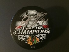 Brad Richards Autographed Signed BlackHawks SC Champions Logo Puck - Schwartz