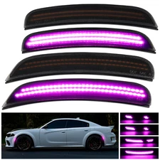 For 2015-2022 Dodge Charger Dynamic Front Rear Bumper LED Side Marker Light Lamp