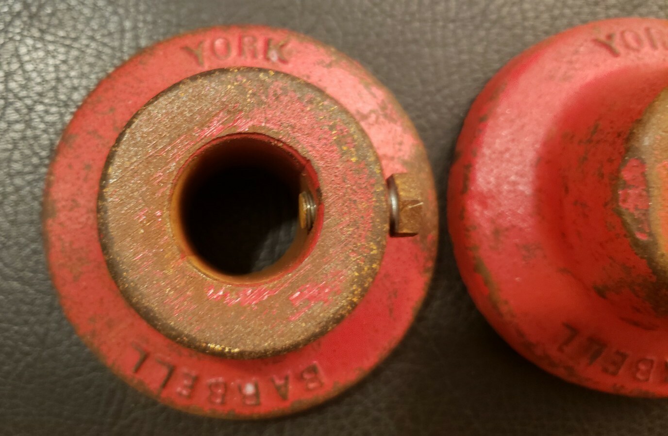 York Barbell Standard Size Vintage Inner Barbell Collars eBay