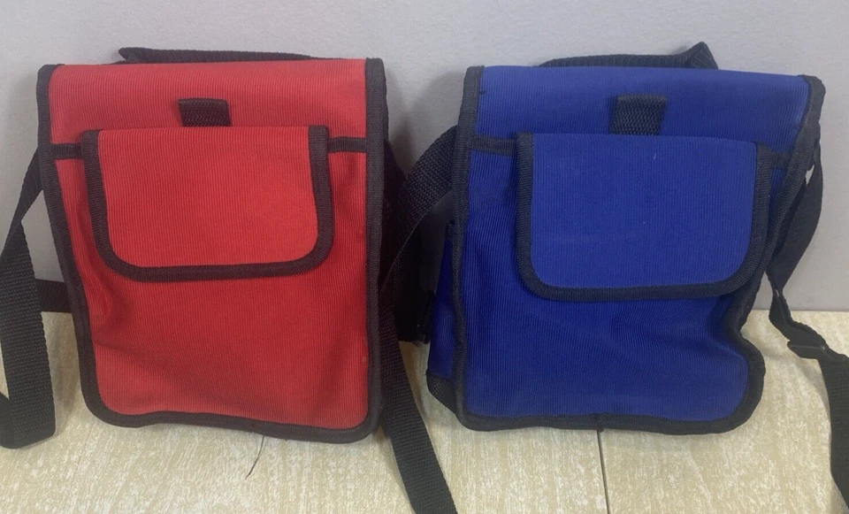 Lote de 2 Y2K Xhilaration Bandolera Universal Bolso de Mano Rojo y Azul Foto 3 de 4