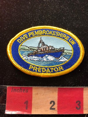 Wales DIVE PEMBROKESHIRE PREDATOR UK Scuba Diving Patch United Kingdom ...