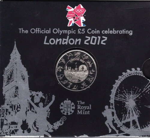 2012 Brilliant Uncirculated London 2012 Olympic £5 Coin Pack BU