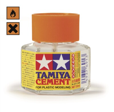87012 Tamiya Plastikkleber 20ml, (1l=189,50 ) flüssig mit Pinsel, GMK Modellbau