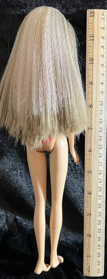 Blonde/Brown Hair-Mattel Barbie Doll-Rooted Lashes-Beach Feet-Nude for OOAK-Z-31 - Image 3 of 3