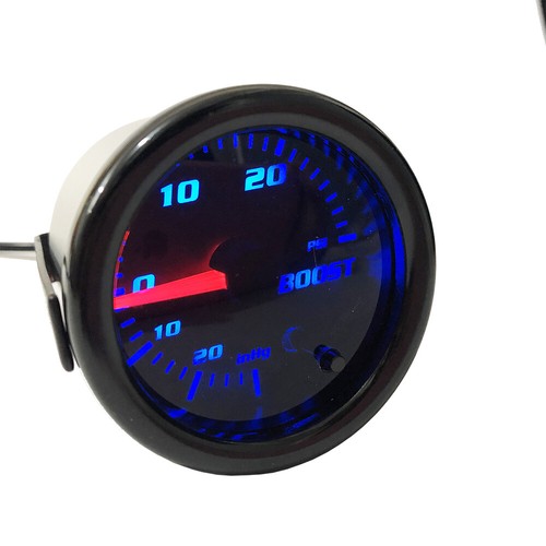 2"52mm 7Color Adjustment Boost Gauge 0-30PSI w/Manual Boost Controller Black - Picture 6 of 12