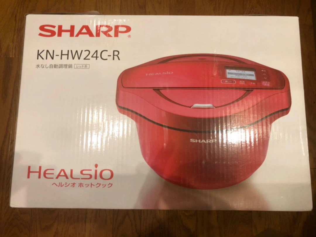 SHARP HEALSIO HOT COOKER Anhydrous 2.4L for 2-6 mobile KN-HW24C-R AC100V Japan