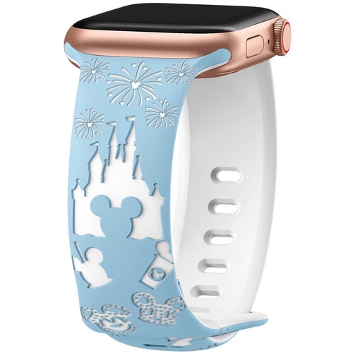 Cartoon Schloss gravierte Silikon Band Armband für Apple Watch 49mm 45mm 44mm - Bild 16 von 19