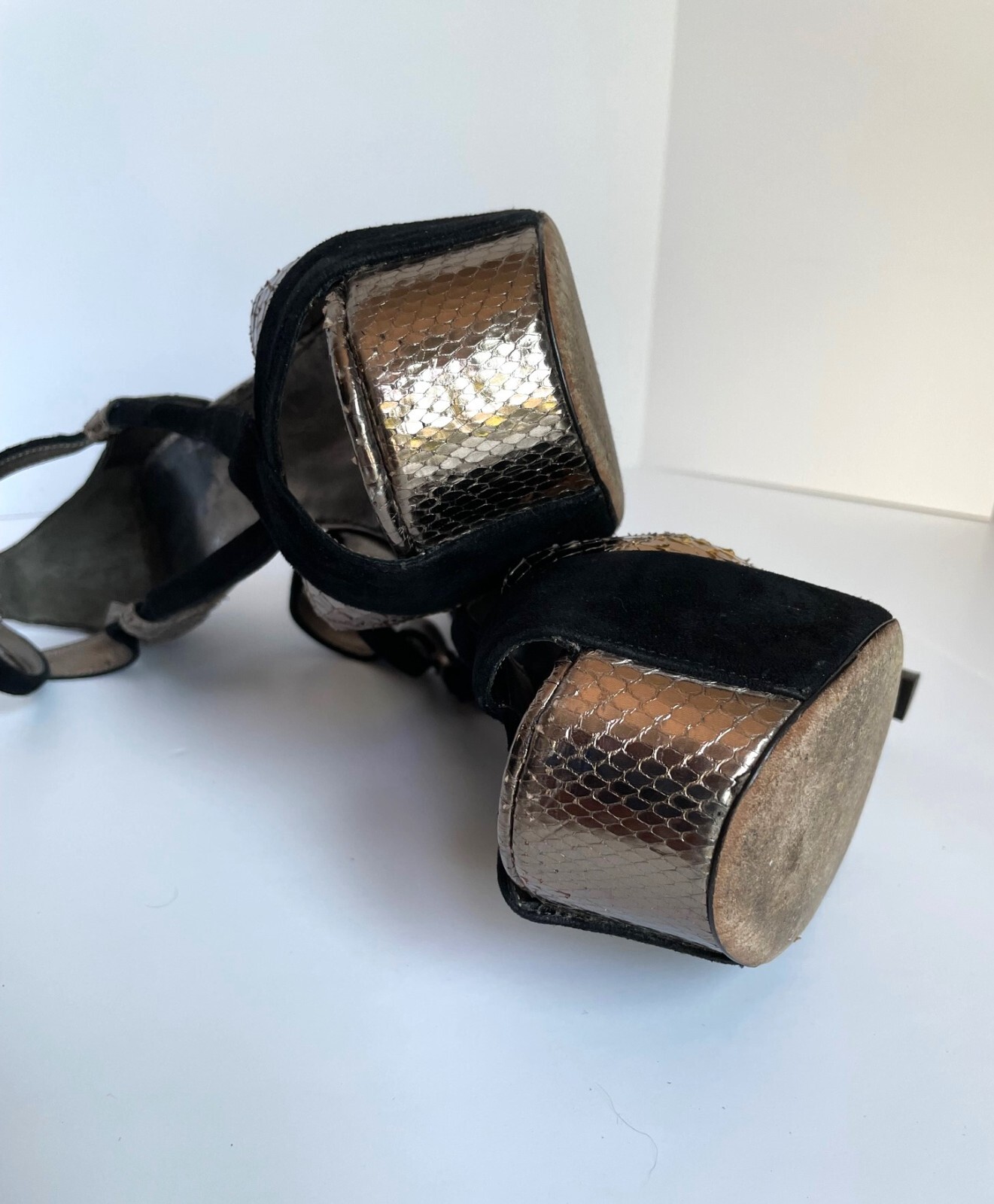 Gucci Exotic Python Leather Platform Heels Pumps … - image 10