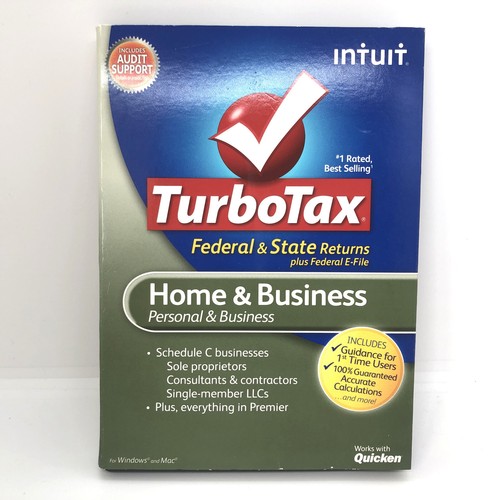 Intuit TurboTax 2012 Federal State Personal Home & Business for Windows and Mac