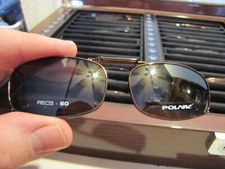 NWT COCOONS RECTANGLE CLIP ON SUNGLASSES REC5 50 POLARe W/O CASE