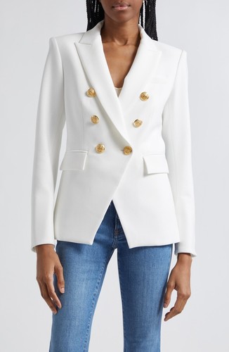 Veronica Beard New Miller Dickey Jacket lined Off White/Gold $695 , sz 4 US