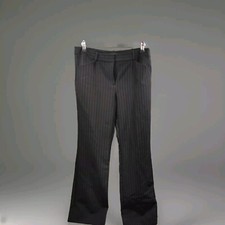 Liz Claiborne Womens Straight Leg Pants High Rise Zip Fly Pocket Black Size 10