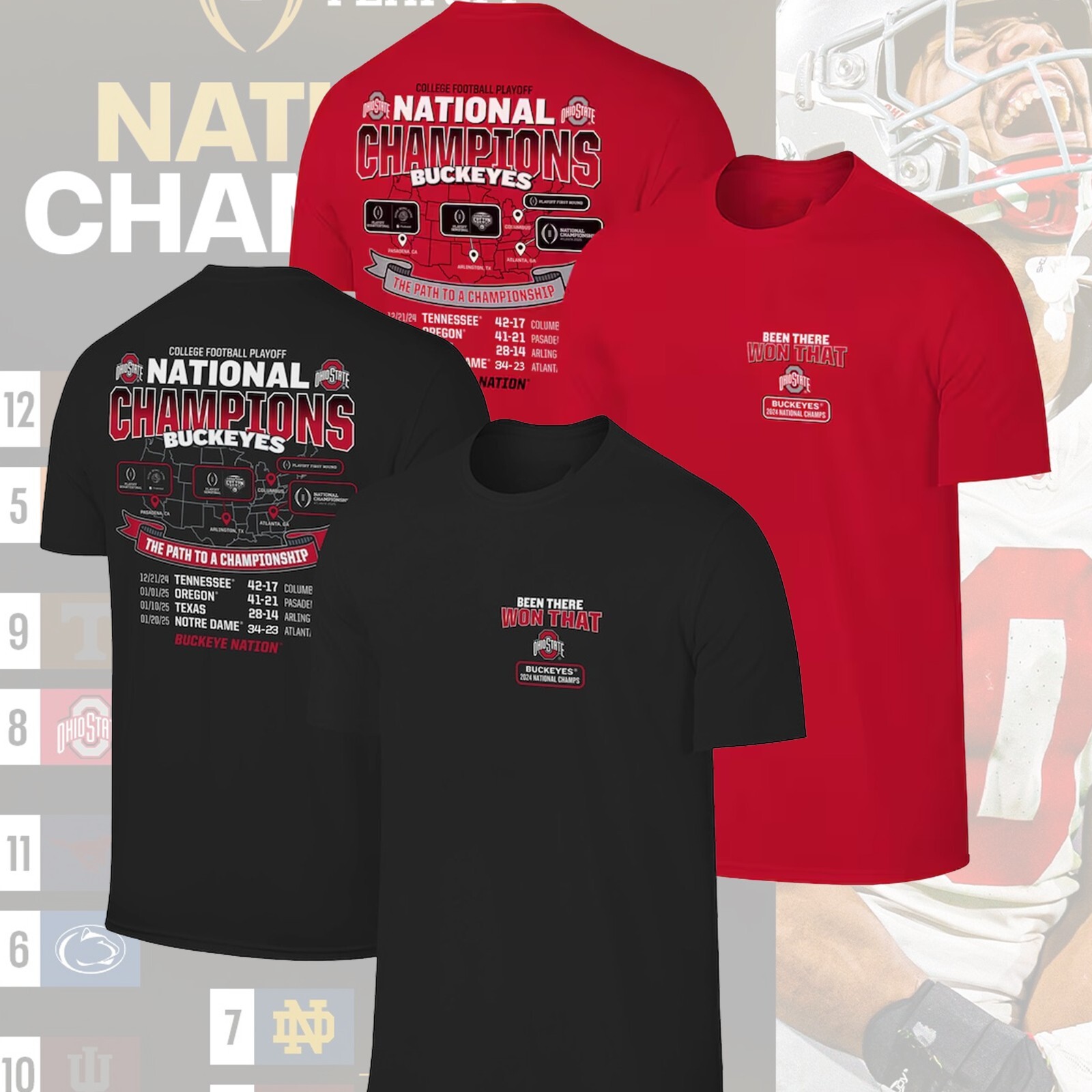 NEW! Ohio State Buckeyes College Football Playoff 2024 National Champions Tour