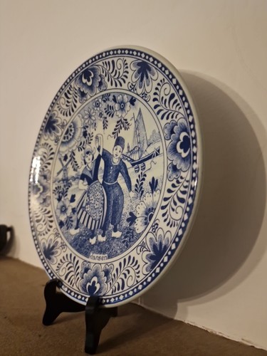 Vintage Delf Blauw Chemkefa Wall Plate - Picture 3 of 24