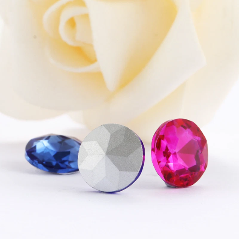 Vidrio Cristal Estrás Color Redondo Withcford Strass Joyas Piedras Foto 4 de 4