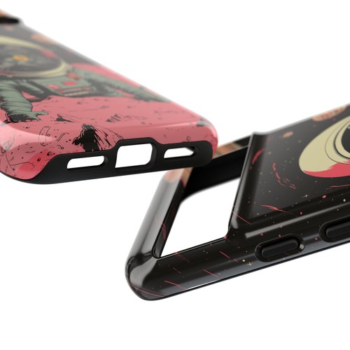 Astronaut Cat Space Kitty Retro - Phone Ink Cover Case for iPhone Galaxy Pixel - 第 141/278 張圖片