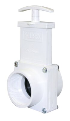 6207 PVC Gate Valve White 2'' FPT