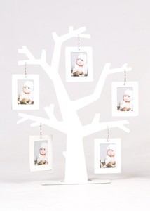 Arbre 5 Cadres Photos Blanc Support Porte Photo Aimante Pele Mele