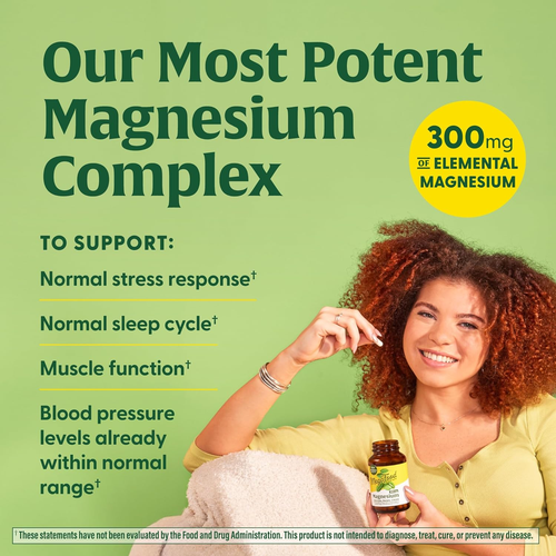 Megafood Magnesium 300 Mg 60 Capsules Highly Absorbable Blend of Magnesium Glyci - Picture 4 of 12