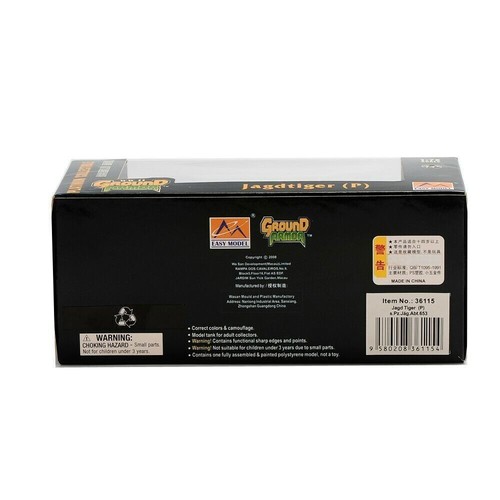 1/72 WWII Germany Jagdtiger(P) Military Tank Model Plastic Vehicle Collectible - Picture 10 of 10