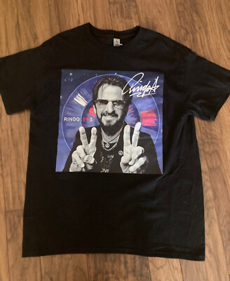 RINGO STARR EP3 MEDIUM BLACK T SHIRT NEW BEATLES