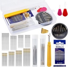 Sewing Needles Set,137 PCS Assorted Hand Sewing Needles, Large Eye Premium