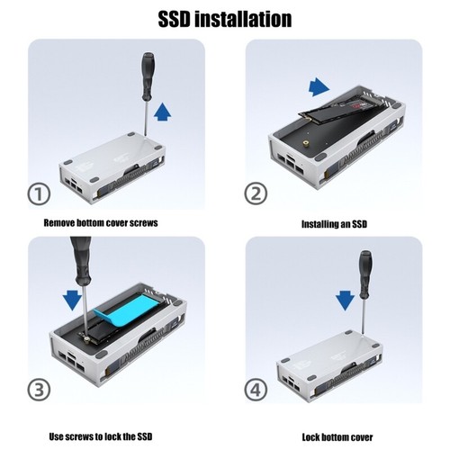 Fast Speed NVMe SSD Case USB4 40Gbps Aluminum Enclosure for PCIe 2280 Drive - Afbeelding 4 van 8