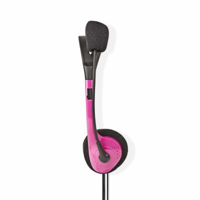 basicXL Headset On-ear 2x 3.5 Mm Built-in Microphone Pink for sale  