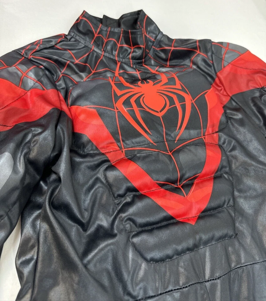 Disney Spiderman Body Disfraz Talla 5 Negro TRAJE SOLO SIN MÁSCARA Araña Roja Nuevo con Etiquetas Foto 2 de 4