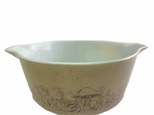 Vintage Pyrex Mushroom Pattern No Lid 2.5L. 475-B