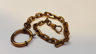 Antike Taschenuhr Uhr Uhrenkette Kette Echt Double vergoldet