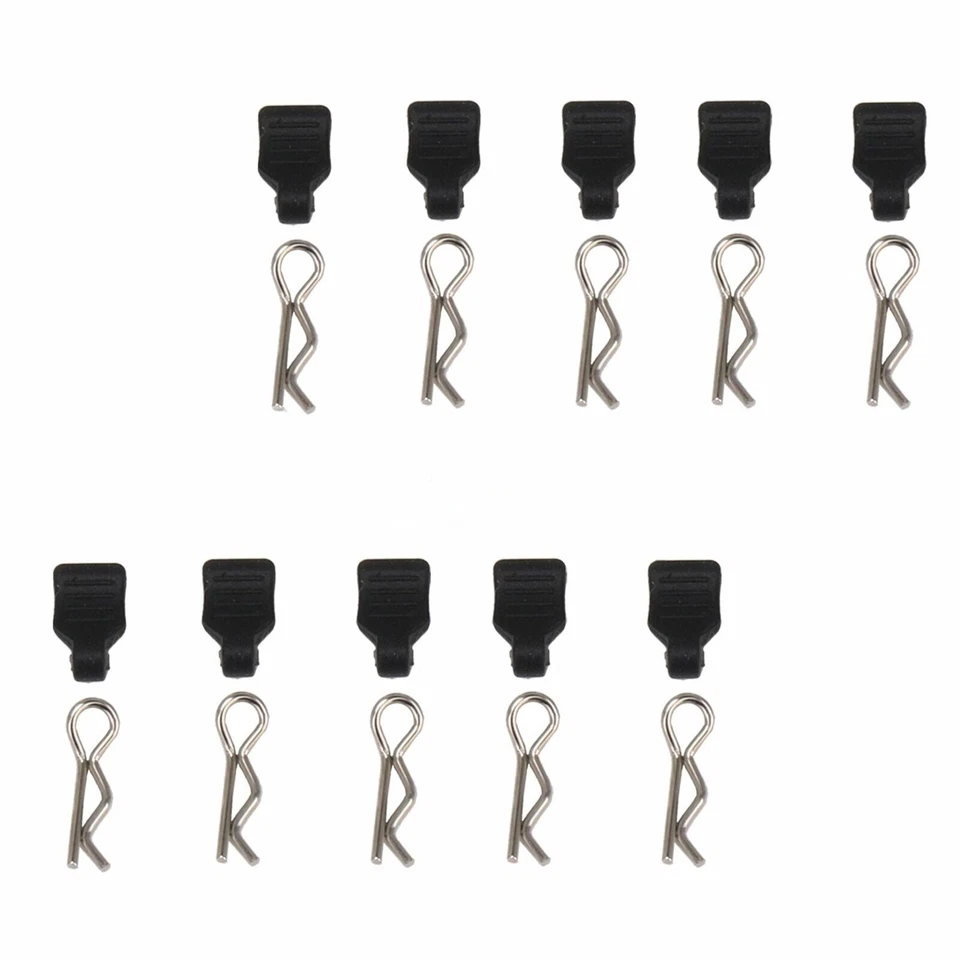 10Pack Body Clips Pins with Pull Tab Replacement For Axial 1/24 1/18 RC Car DIY - Image 2 of 4