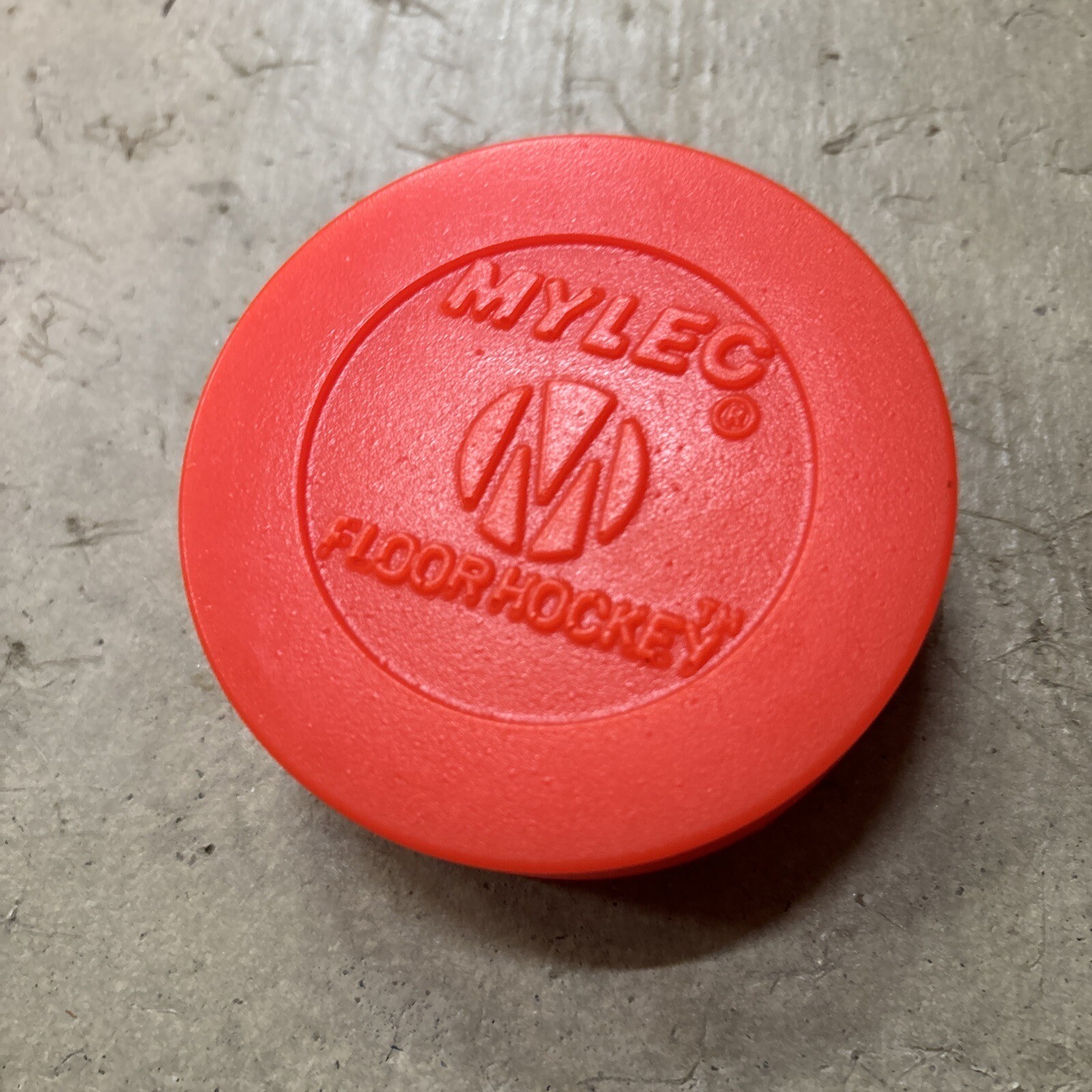 Mylec Label Mylec Floor Hockey Puck - Orange (NEW) Authentic MYLEC! Free Ship!!
