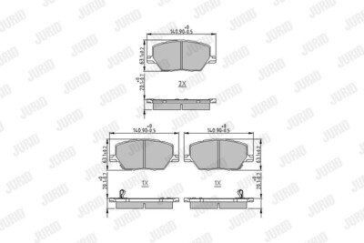 Jurid 573610J brake pad set, disc brake for Fiat Jeep